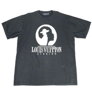 ルイヴィトン(LOUIS VUITTON)の【在庫一掃】LOUIS VUITTON ルイヴィトン 半袖Ｔシャツ 1ABY16 ショートスリーブコットンインタルシアクルーネック 半袖ニット ロゴ 服 アパレル L ブラック 黒 ホワイト 白 コットン    メンズ 人気 春 夏【中古品】(Tシャツ/カットソー(半袖/袖なし))