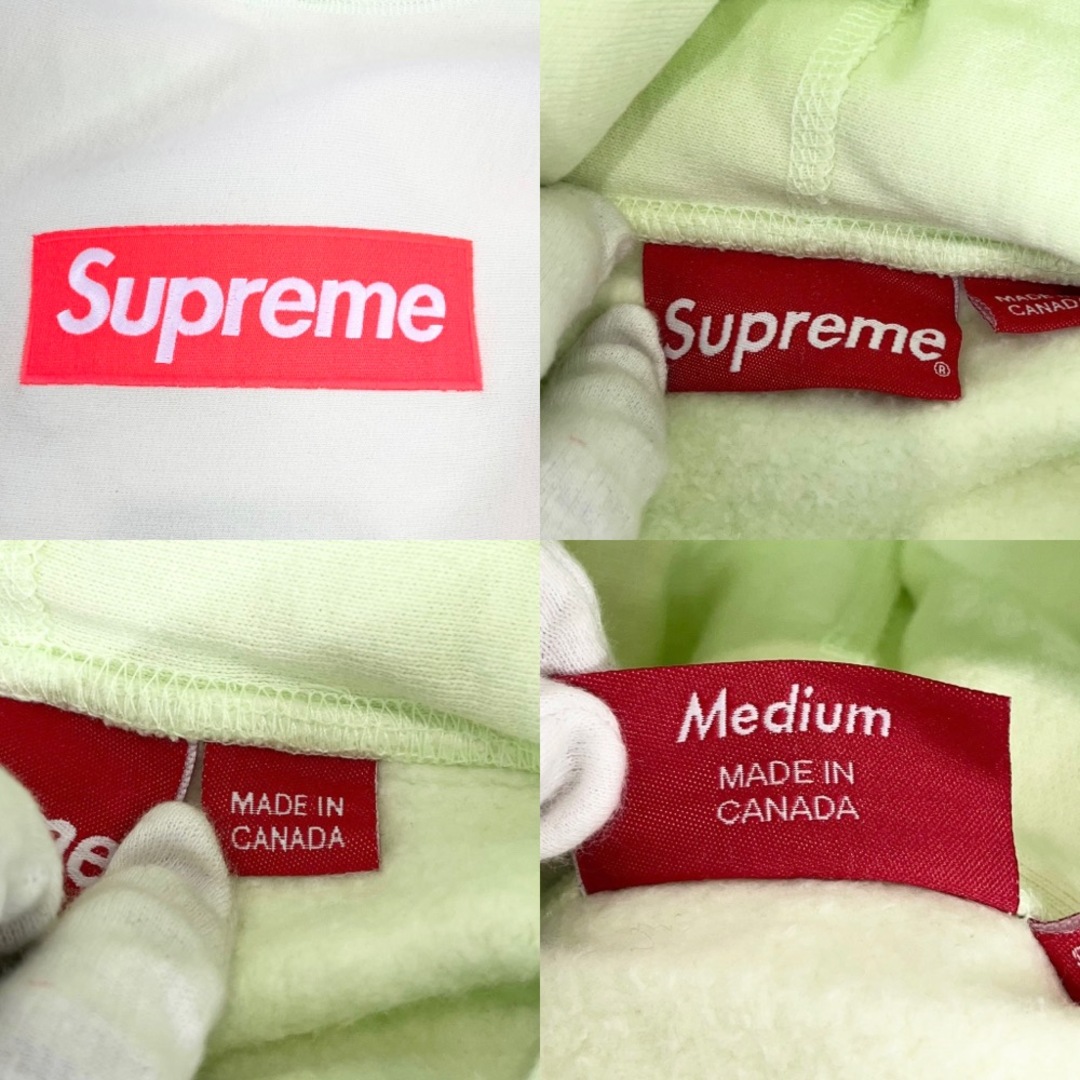 Supreme(シュプリーム)の【SALE】Supreme シュプリーム パーカー ボックスロゴフーデッドスウェットシャツ フーディー スウェット Box Logo Hooded Sweatshirt M ライムグリーン コットン    メンズ 人気 秋 冬 美品【中古品】 メンズのトップス(パーカー)の商品写真