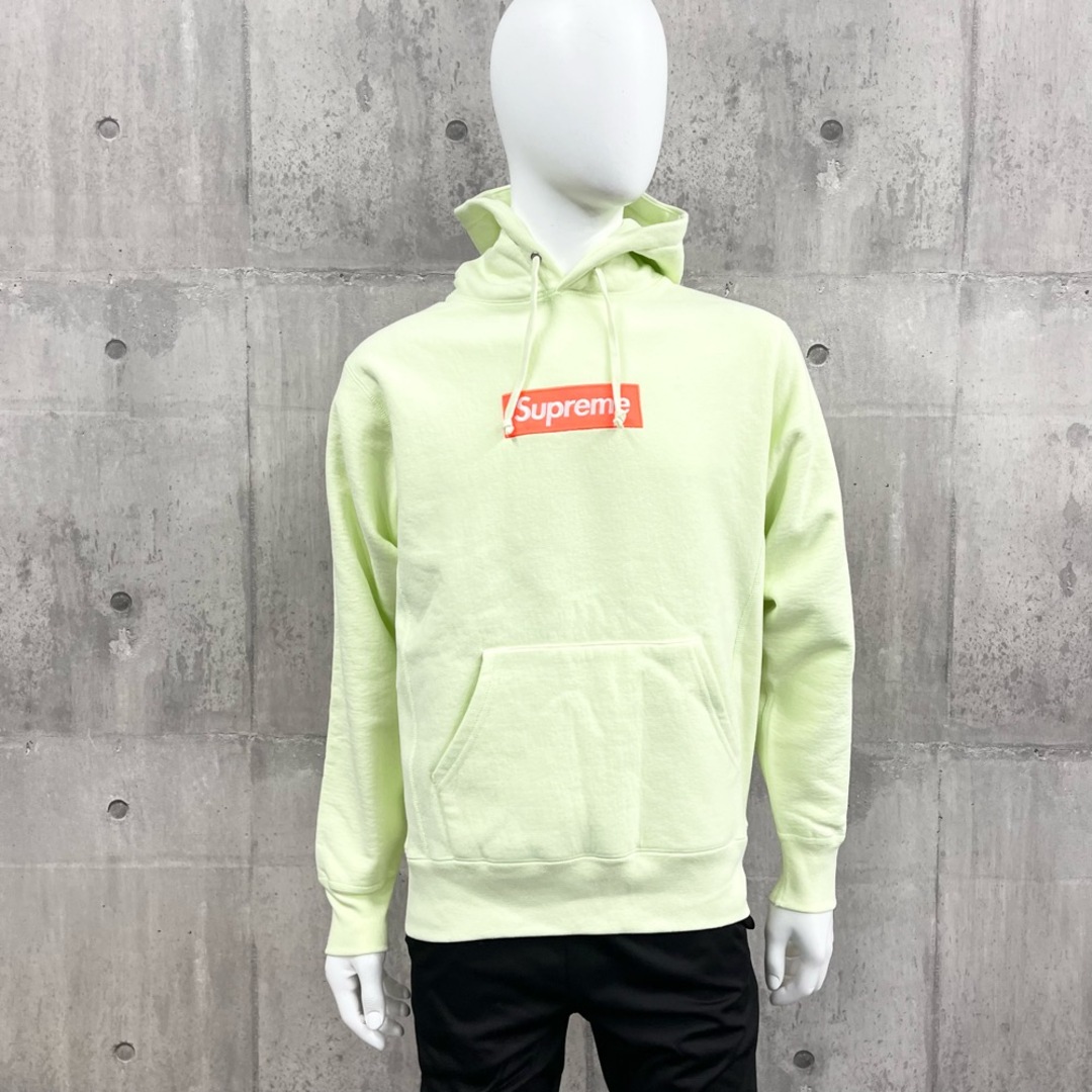 Supreme(シュプリーム)の【SALE】Supreme シュプリーム パーカー ボックスロゴフーデッドスウェットシャツ フーディー スウェット Box Logo Hooded Sweatshirt M ライムグリーン コットン    メンズ 人気 秋 冬 美品【中古品】 メンズのトップス(パーカー)の商品写真