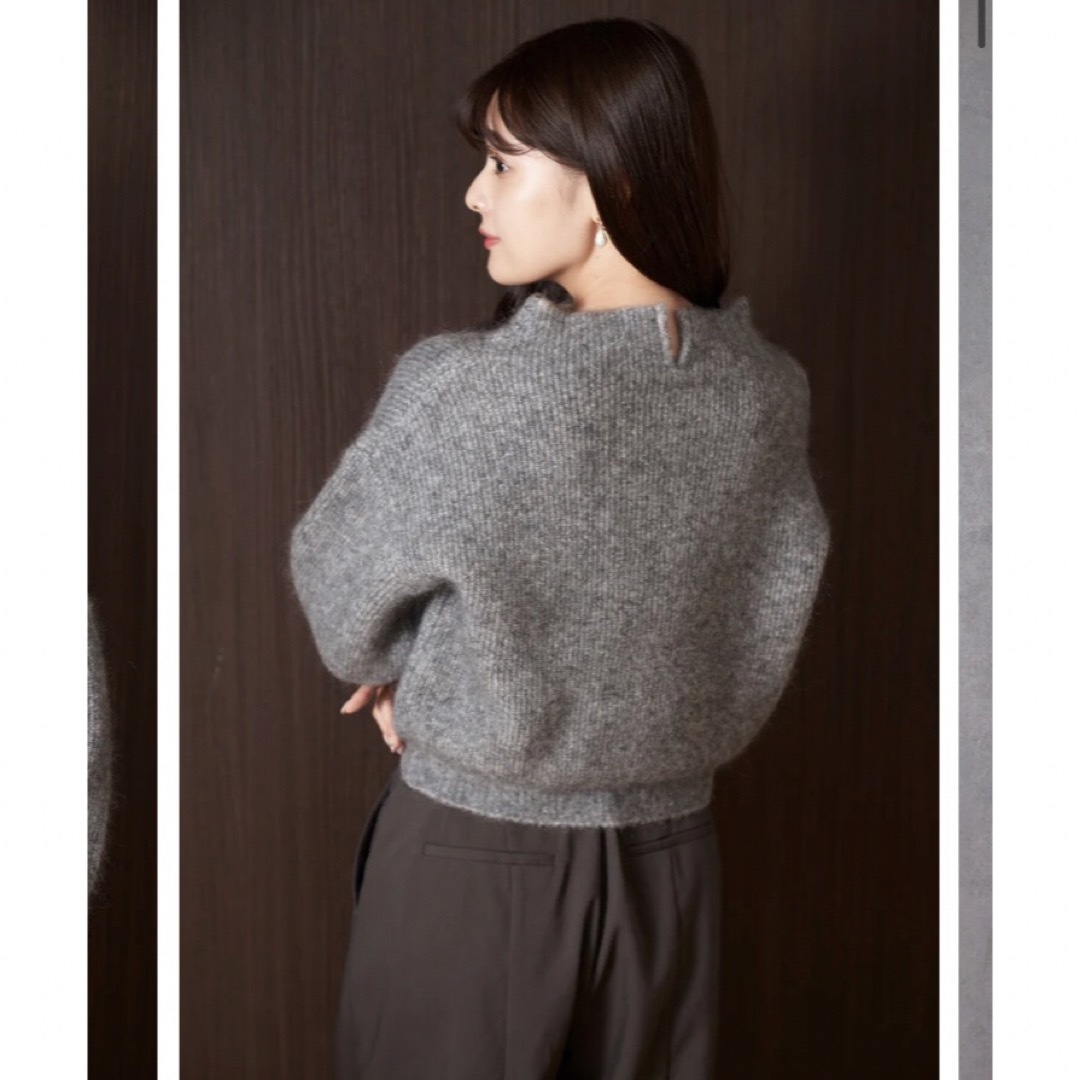 Her lip to(ハーリップトゥ)のherlipto Mohair Blend Knit Pullover グレー レディースのトップス(ニット/セーター)の商品写真