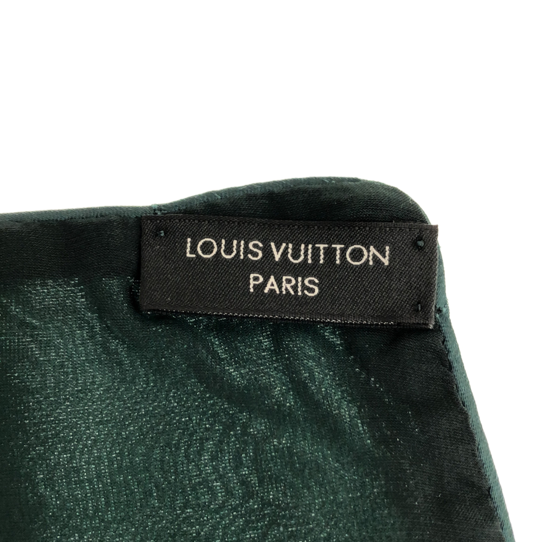 LOUIS VUITTON(ルイヴィトン)のLOUIS VUITTON ルイヴィトン モノグラム ベロア 深緑 緑 グリーン ダークグリーン エシャルプ ストール マフラー アパレル レディースのファッション小物(ストール/パシュミナ)の商品写真