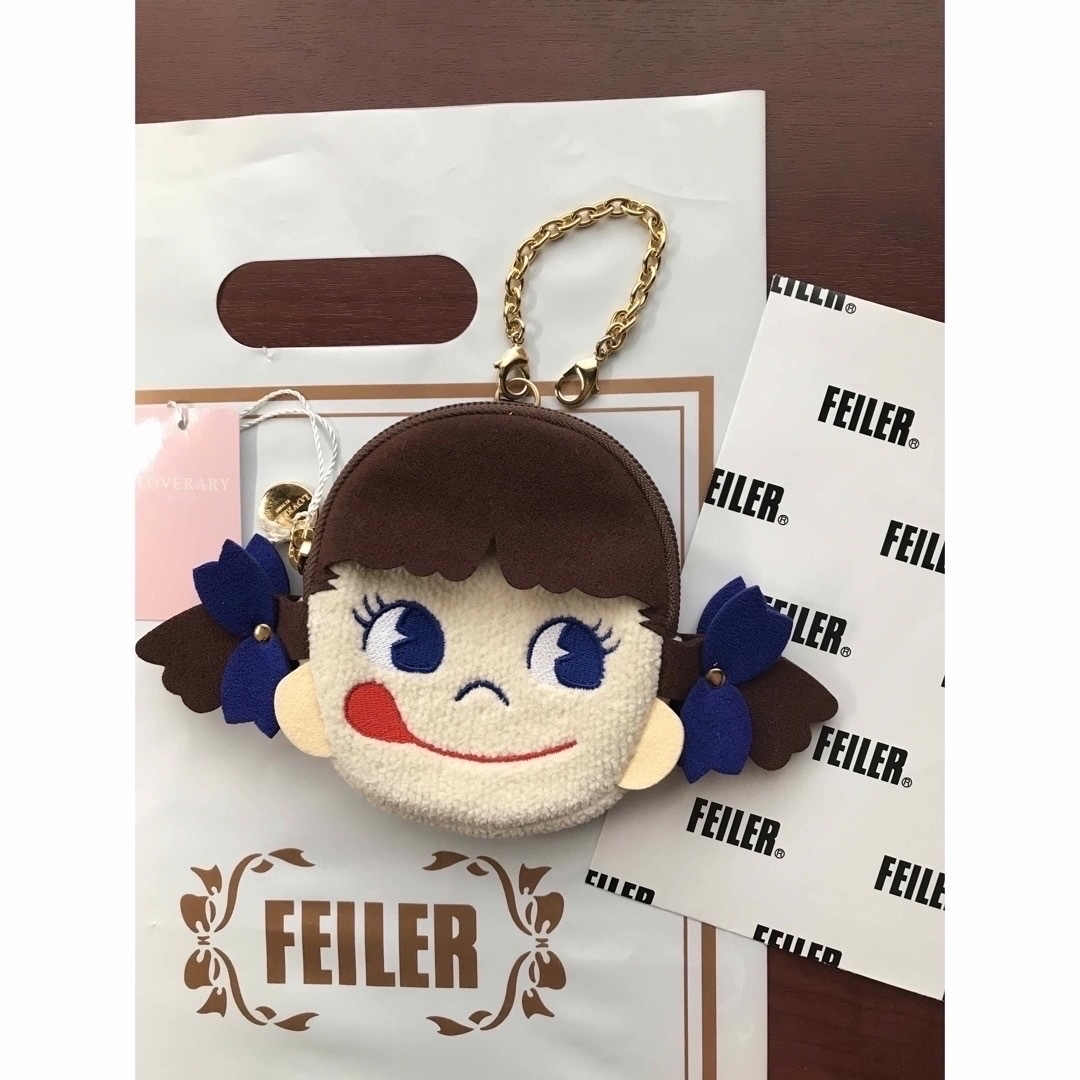 新品未使用　FEILER　フェイラーポーチ　ペコちゃん