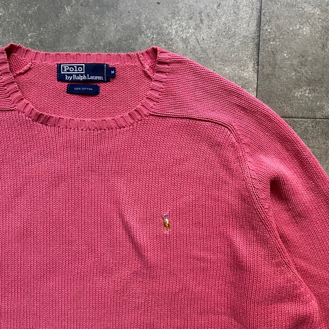POLO RALPH LAUREN - 90s ラルフローレン コットンニット M POLO RALPH LAUREN - 90s ラルフローレン コットンニット M