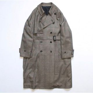 シュタイン(stein)のstein 19aw Lay oversized over rap coat 茶(トレンチコート)