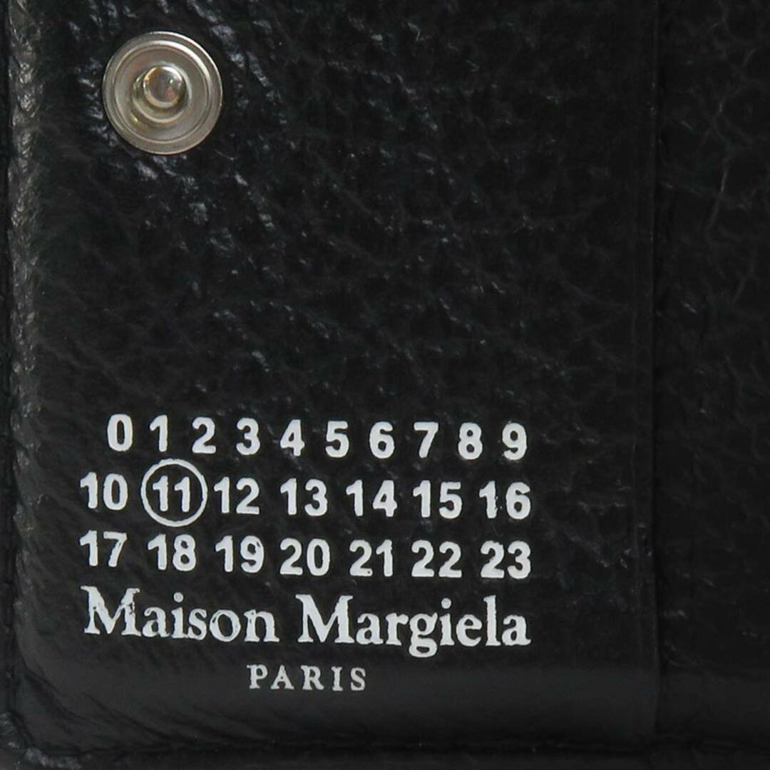 メゾンマルジェラ Maison Margiela 二つ折り財布 レザー ブラック ユニ