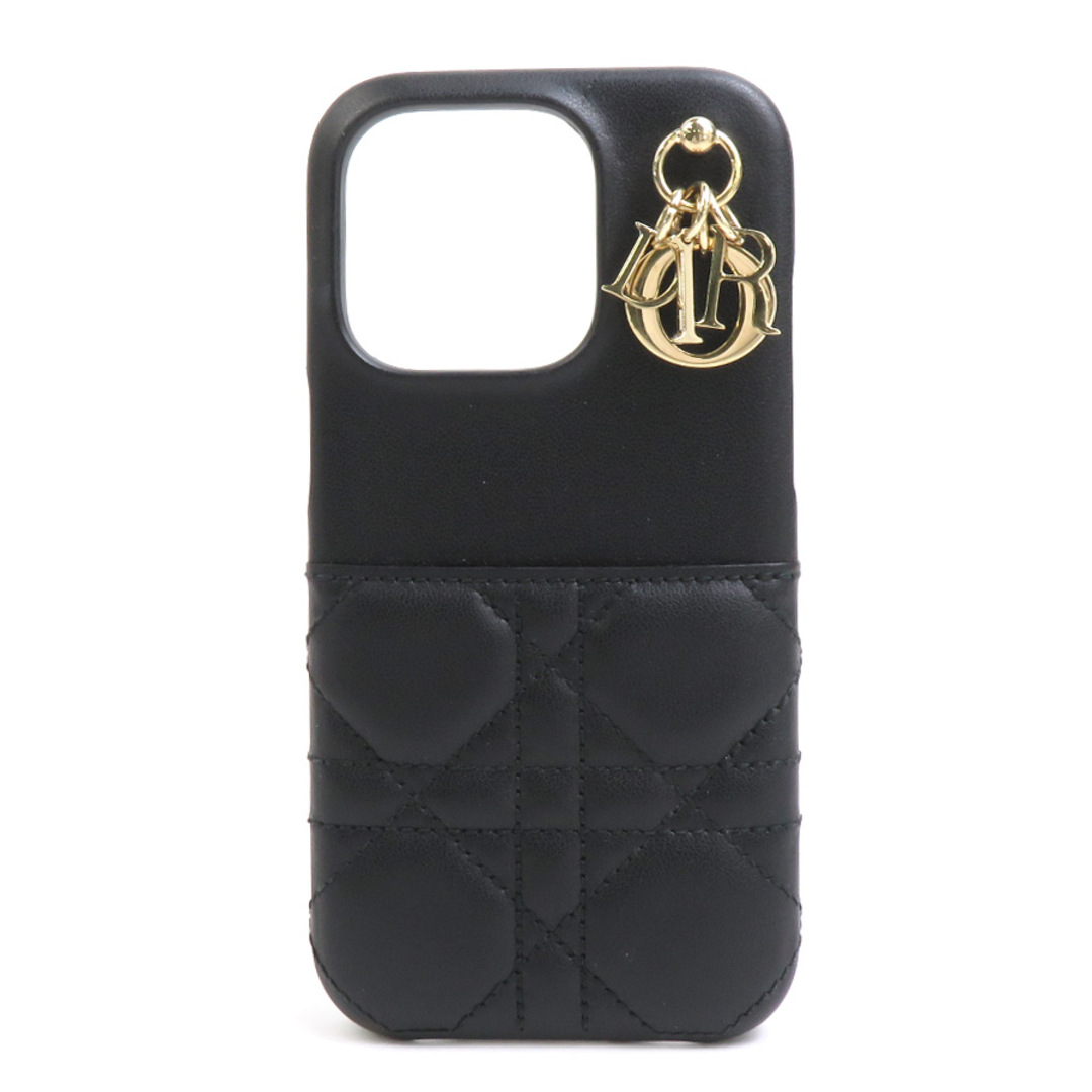 クリスチャンディオール Christian Dior スマートフォンケース iPhone13 Proケース レディディオール レザー ブラック ユニセックス 送料無料 h29966gのサムネイル