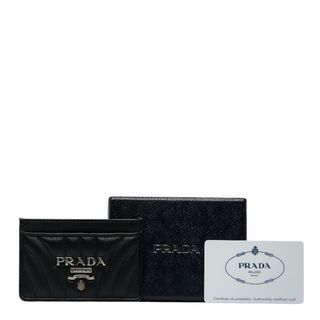 プラダ(PRADA)の美品 プラダ カードケース パスケース 名刺入れ 1MC208 カーフレザー レディース PRADA 【1-0128606】(パスケース/IDカードホルダー)