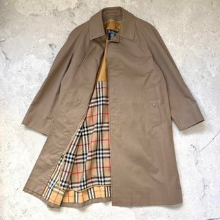 バーバリー(BURBERRY)の【バーバリー】硬めのコットン ノバチェックライナー付 ステンカラーコート 茶系(ステンカラーコート)