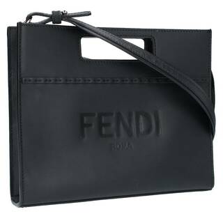 フェンディ(FENDI)のフェンディ  7VA547 ロゴ型押しレザーショッパースモールショルダーバッグ メンズ(ショルダーバッグ)