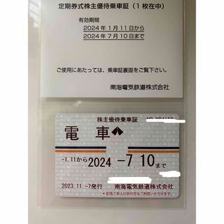 南海電鉄株主定期　最終値下げ(鉄道乗車券)