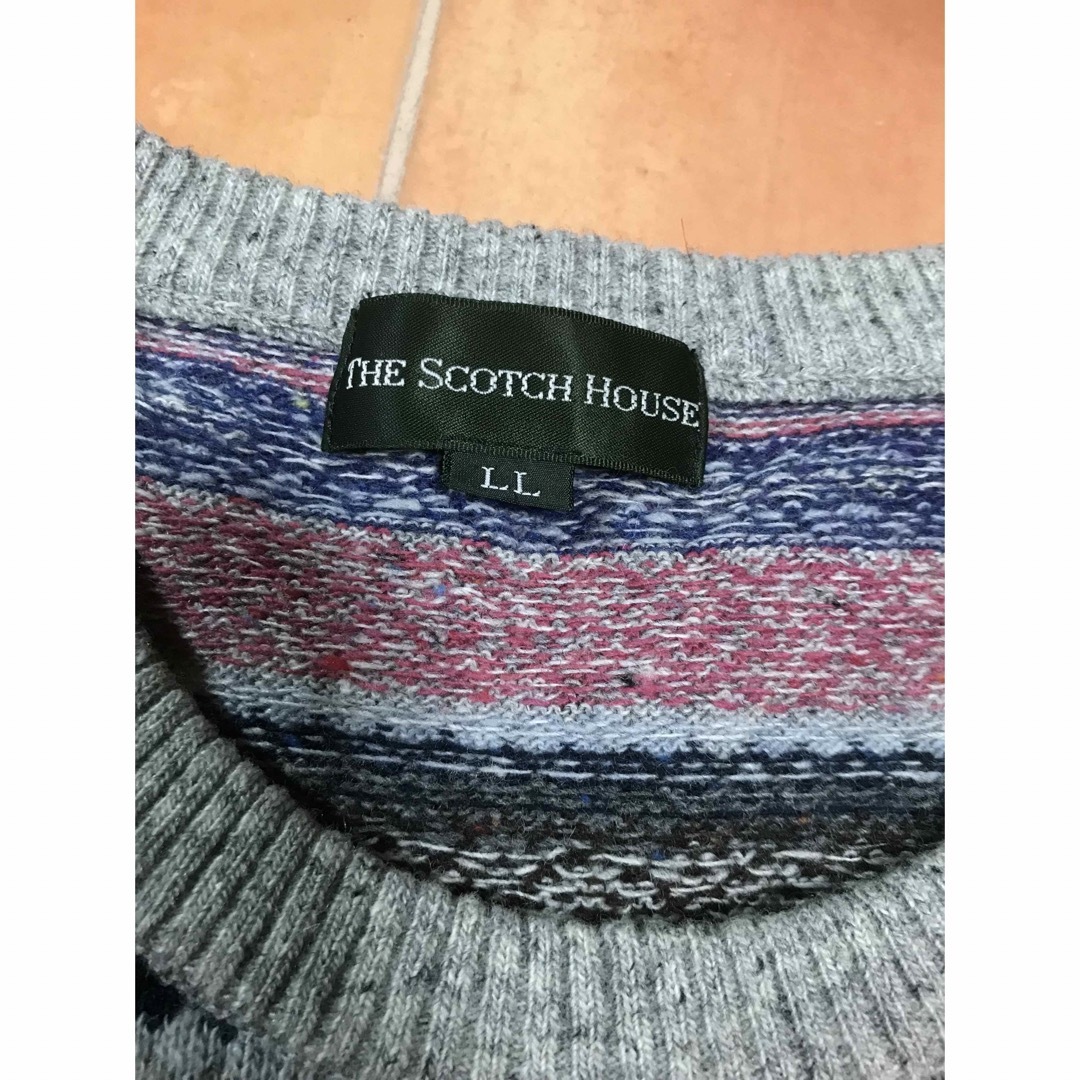 THE SCOTCH HOUSE(ザスコッチハウス)の美品　ザスコッチハウス　THE SCOTCH HOUSEセーター　メンズ　LL メンズのトップス(ニット/セーター)の商品写真