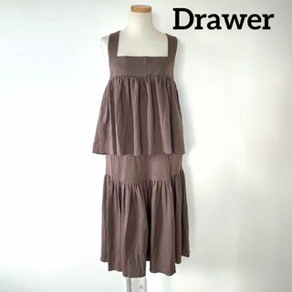 ドゥロワー(Drawer)のドゥロワー　Drawer ロングワンピース　ジャンパースカート　フリルワンピース(ロングワンピース/マキシワンピース)