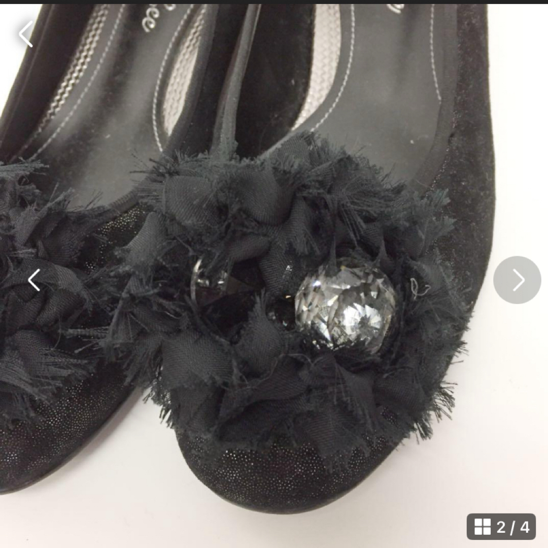 SALE‼️高級 ヤギ革 革靴 ヒール ペタンコ  パンプス 韓国 黒 春 レディースの靴/シューズ(ローファー/革靴)の商品写真