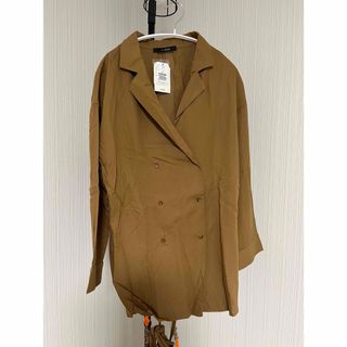 ダブルクローゼット(w closet)のw closet ブラウン ダブルボタン ブラウスシャツ(シャツ/ブラウス(長袖/七分))