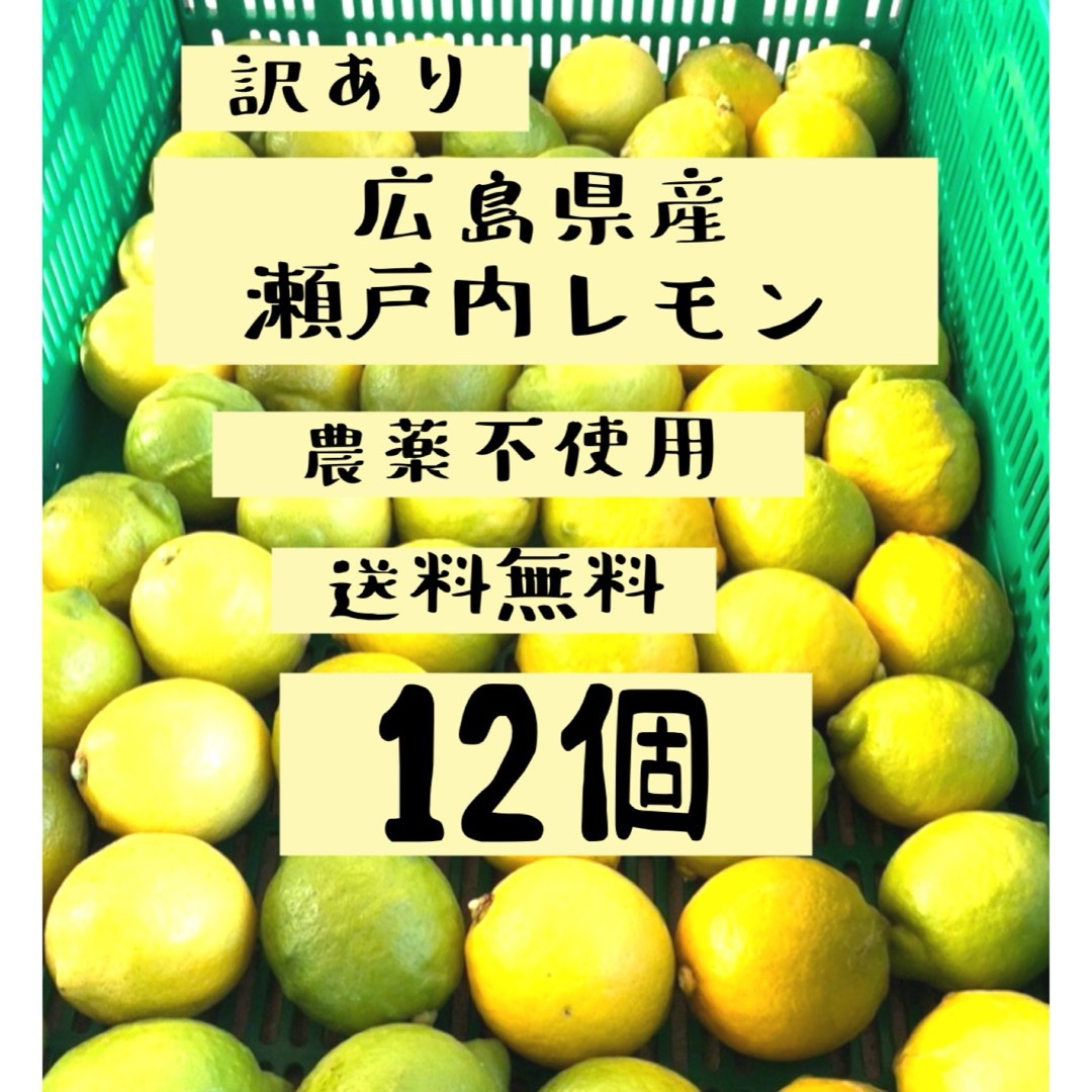 瀬戸内　広島瀬戸内レモン　12個入りセット　防腐剤不使用　 食品/飲料/酒の食品(フルーツ)の商品写真