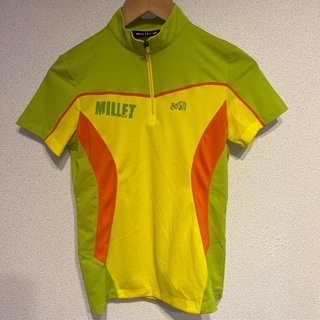 ミレー(MILLET)のMillet ミレー トップス　半袖90cm S〜Mサイズ　シトロン　アウトドア(登山用品)