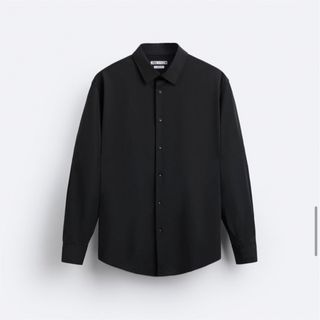 ザラ(ZARA)のZARA ストレッチシャツ黒(シャツ)