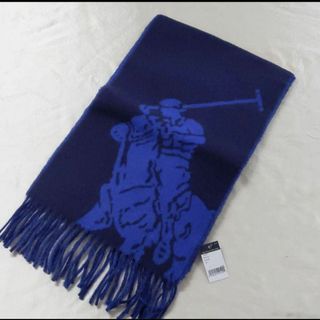 ポロラルフローレン(POLO RALPH LAUREN)の新品 ポロラルフローレン リバーシブル マフラー ネイビー/ブルー(マフラー)