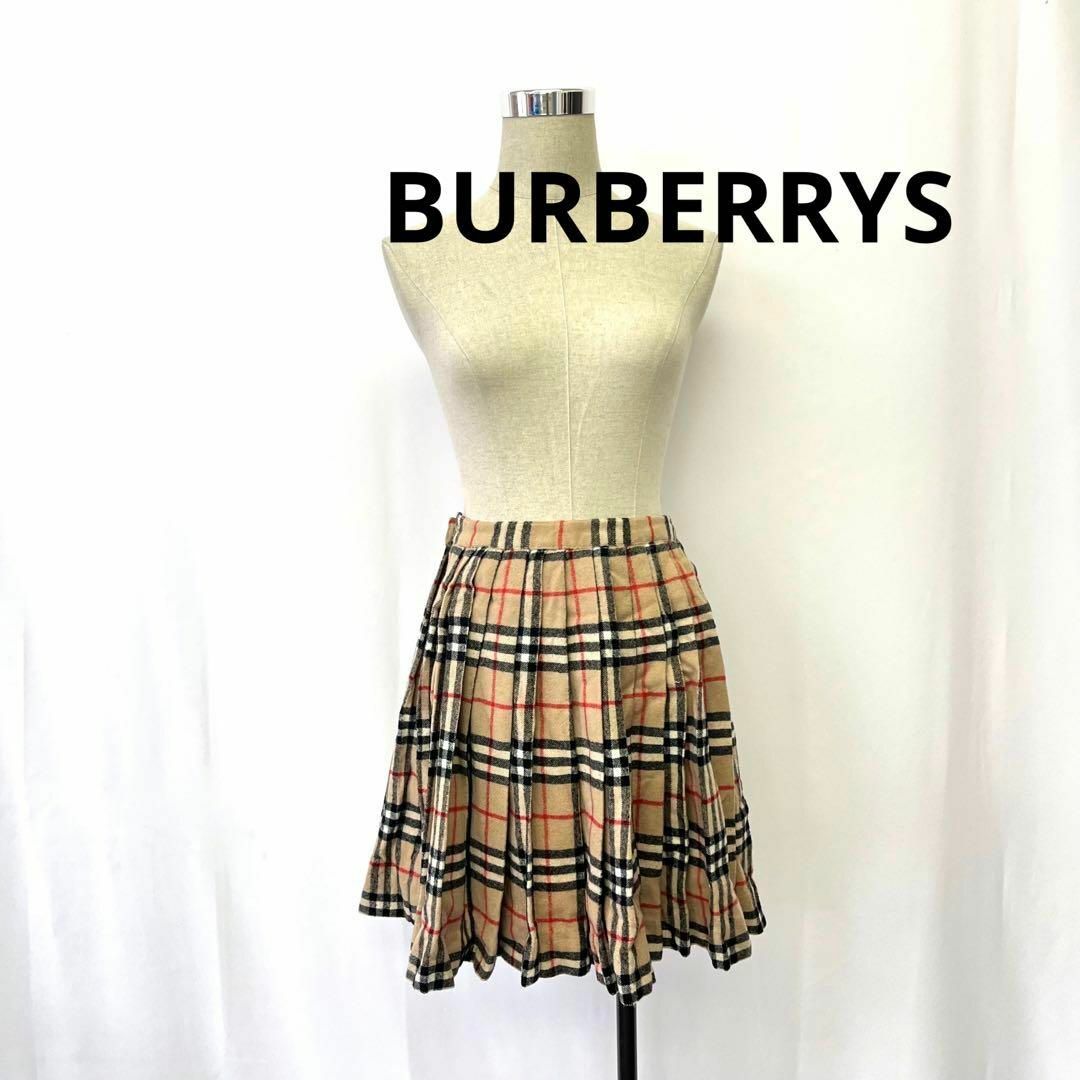 BURBERRYS バーバリー　チェック柄　プリーツスカート　ウールスカート | フリマアプリ ラクマ