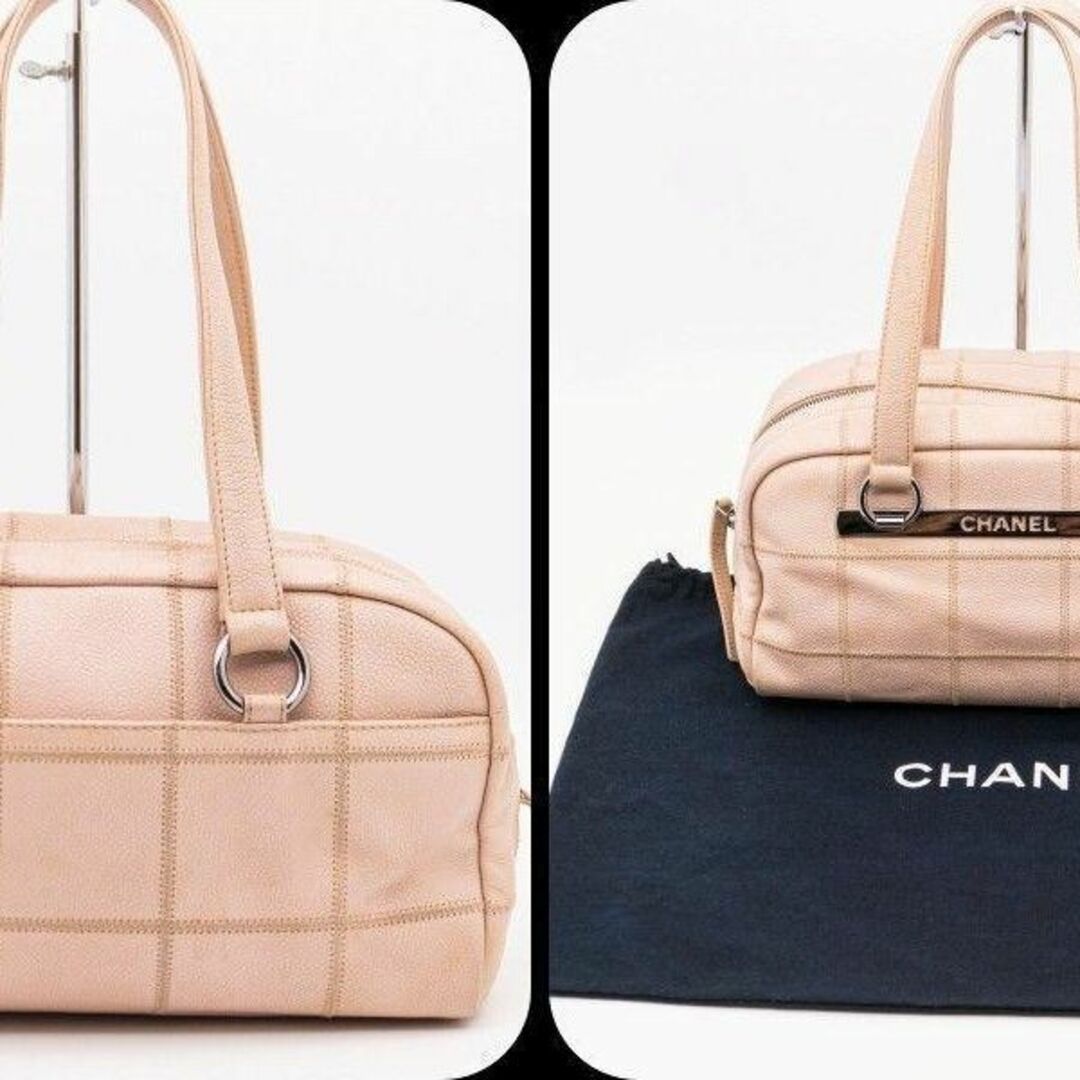 CHANEL(シャネル)のマルハ様専用  チョコバー キャビアスキン ピンク レディースのバッグ(ハンドバッグ)の商品写真