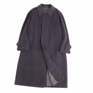 Vintage ランバン LANVIN コート ステンカラーコート バルマカーンコート 比翼 無地 ウール アウター 48(M相当) グレー