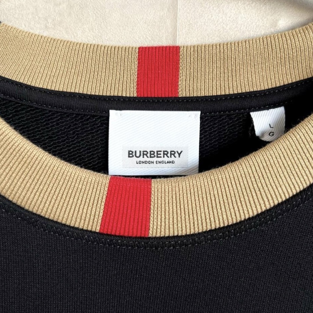 コットン100％袖口裾部分【新品未使用タグ付き】バーバリー　ロゴ スウェット トレーナー
