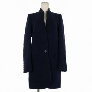 ステラマッカートニー(Stella McCartney)のステラマッカートニー スタンドカラー ウールコート 36 紺 ネイビー(その他)