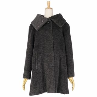 マックスマーラ(Max Mara)の美品 マックスマーラ Max Mara STUDIO コート シャギー アルパカ ウール 無地 アウター レディース JI36 USA2 FB34(S相当) ダークグレー(その他)