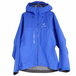 美品 アークテリクス ARCTERYX ジャケット パーカー アルファ ALPHA AR JACKET GORE-TEX ナイロン ロゴ刺繍 アウター メンズ M ブルー(その他)