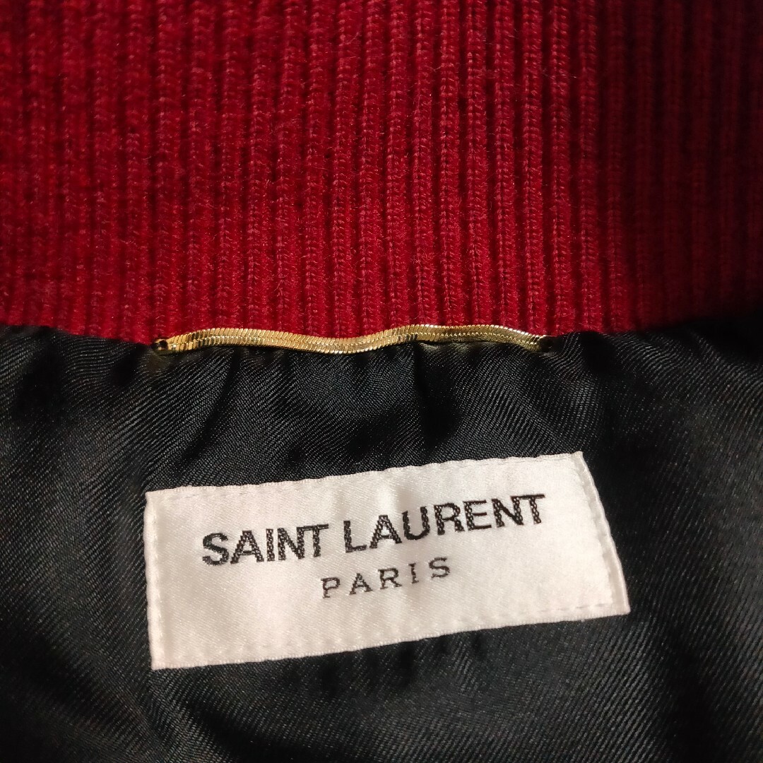 Saint Laurent(サンローラン)のタグ付き未使用 Saint Laurent ブルゾン ジャンパー ボルドー レディースのジャケット/アウター(ブルゾン)の商品写真