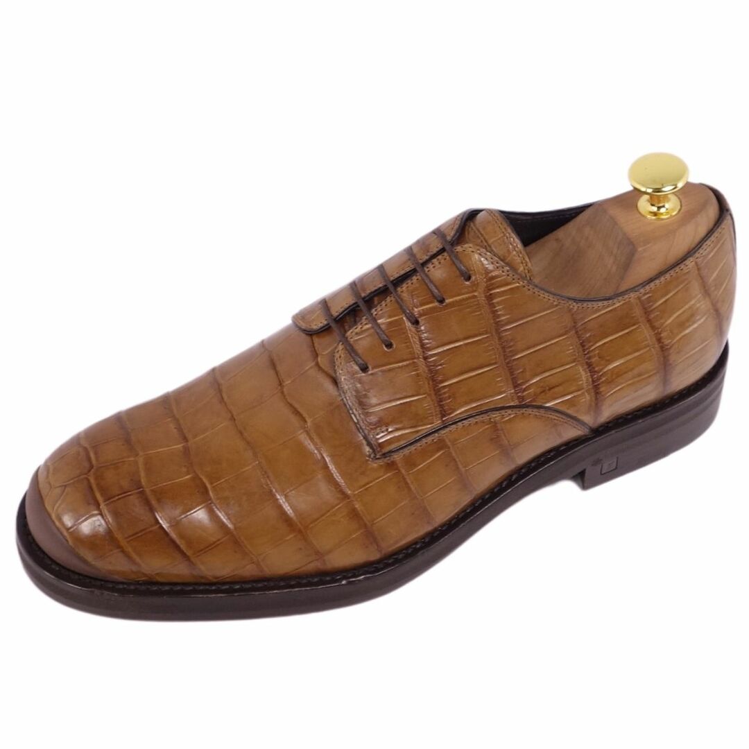 LOUIS VUITTON(ルイヴィトン)の未使用 ルイヴィトン LOUIS VUITTON レザーシューズ ダービーシューズ クロコダイル ワニ革 革靴 メンズ 6(25cm相当) ブラウン メンズの靴/シューズ(ドレス/ビジネス)の商品写真
