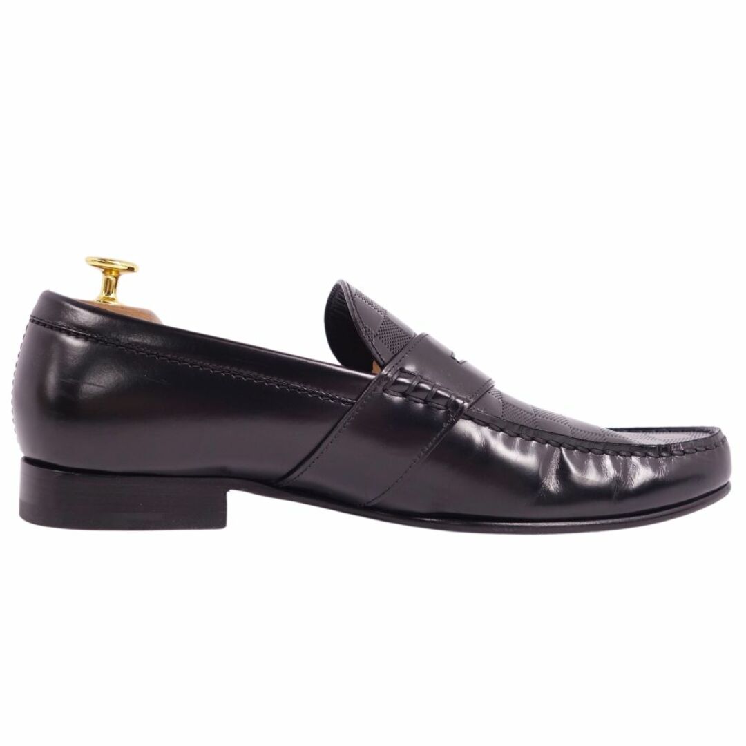 LOUIS VUITTON(ルイヴィトン)のルイヴィトン LOUIS VUITTON ローファー コインローファー ダミエ カーフレザー 革靴 メンズ イタリア製 9 1/2M(28cm相当) ブラック メンズの靴/シューズ(ドレス/ビジネス)の商品写真