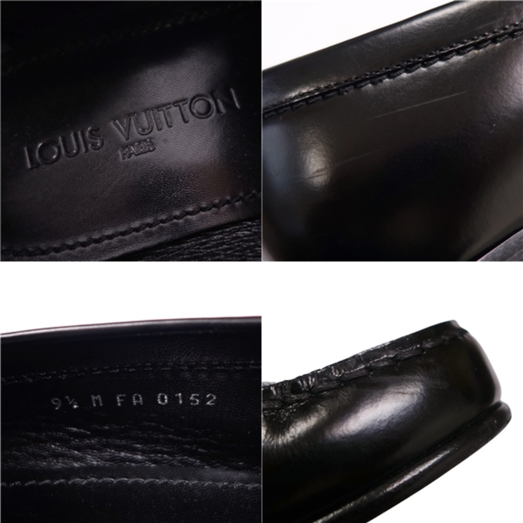 LOUIS VUITTON(ルイヴィトン)のルイヴィトン LOUIS VUITTON ローファー コインローファー ダミエ カーフレザー 革靴 メンズ イタリア製 9 1/2M(28cm相当) ブラック メンズの靴/シューズ(ドレス/ビジネス)の商品写真