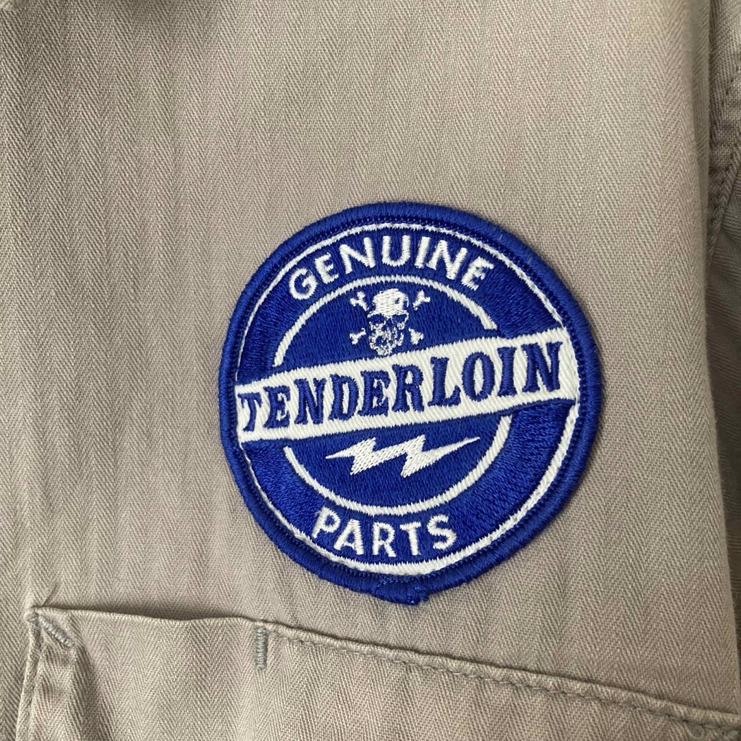 TENDERLOIN(テンダーロイン)のテンダーロイン　ワッペン付きヘリンボーンワークシャツ　XSサイズ メンズのトップス(シャツ)の商品写真