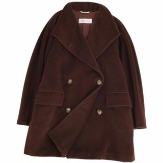 マックスマーラ(Max Mara)のマックスマーラ コート 白タグ ダブルブレスト ウール アウター レディース イタリア製 JI42 USA8 FB40 GB10(L相当) ブラウン(その他)