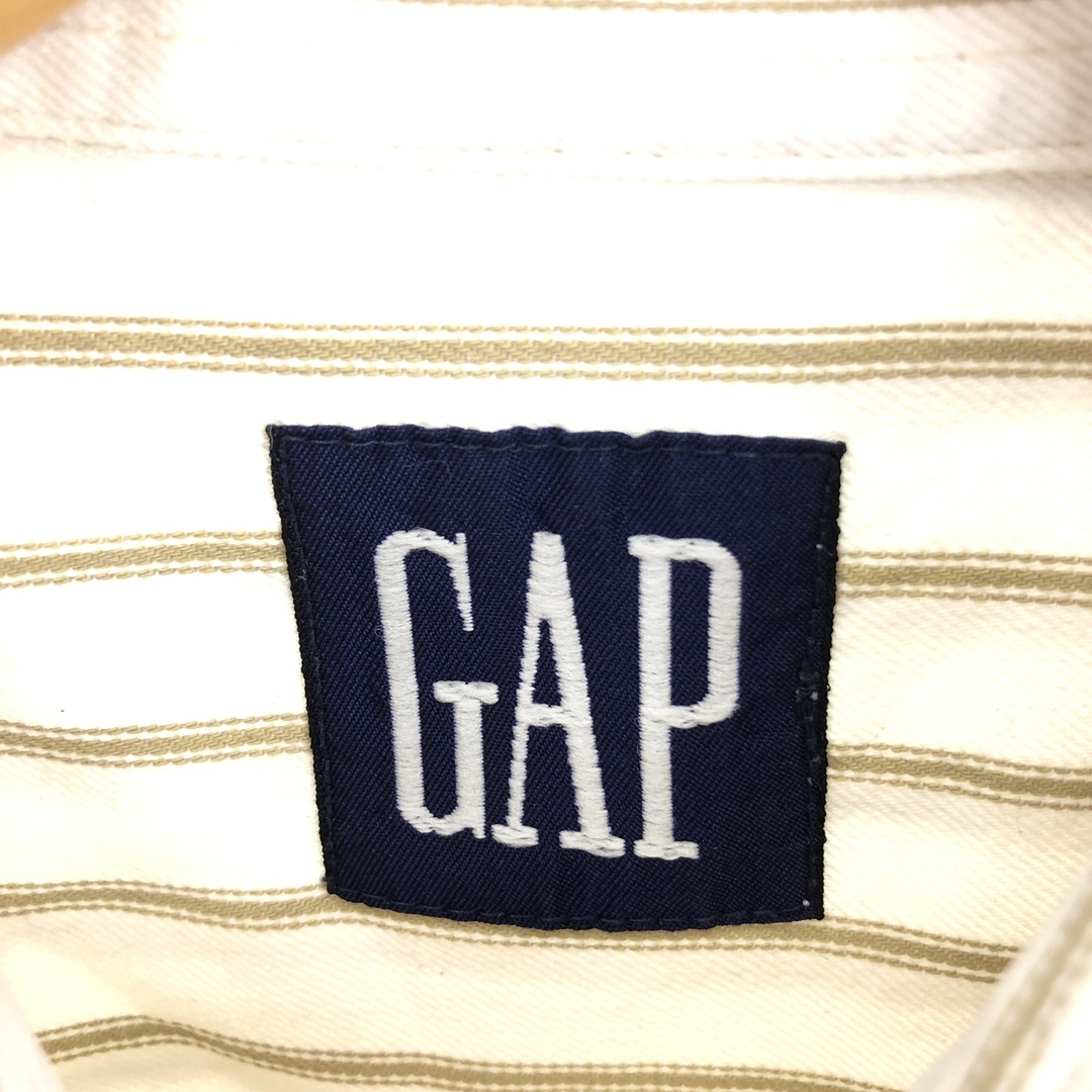 GAP(ギャップ)の古着 90年代 ギャップ GAP オールドギャップ ストライプ柄 長袖 ボタンダウンデニムシャツ メンズM ヴィンテージ /eaa397614 メンズのトップス(シャツ)の商品写真