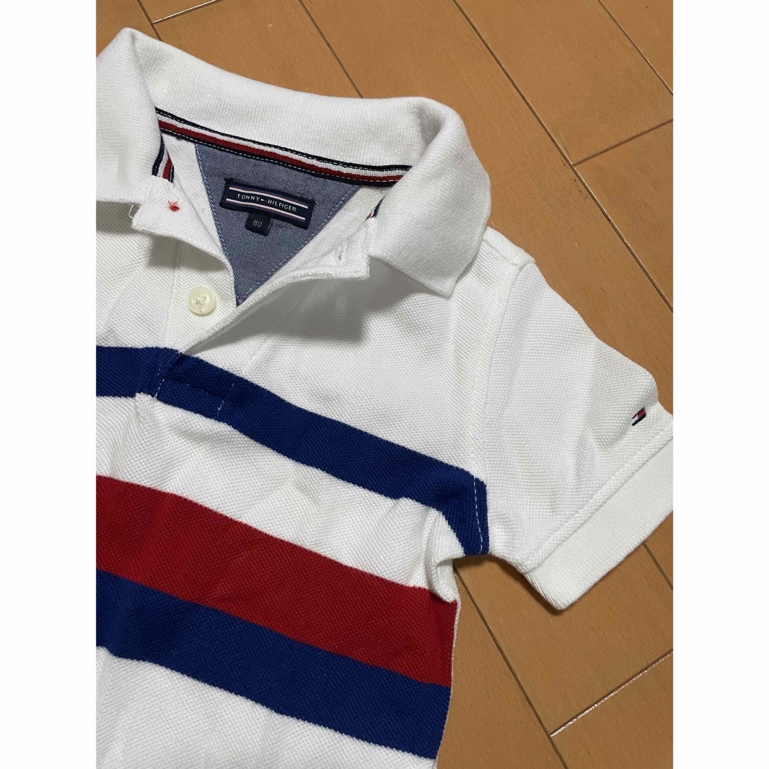 TOMMY HILFIGER(トミーヒルフィガー)のTOMMY HILFIGER 80 キッズ　ベビー　ポロシャツ　Tシャツ　半袖 キッズ/ベビー/マタニティのベビー服(~85cm)(Ｔシャツ)の商品写真