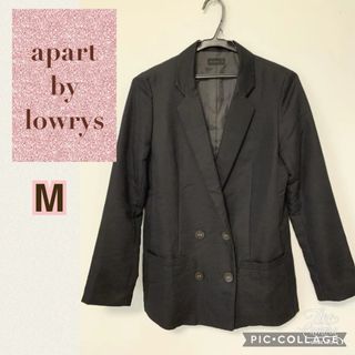 アパートバイローリーズ(apart by lowrys)の196 アパートバイローリーズ M テーラードジャケット ブラック 黒 シンプル(テーラードジャケット)