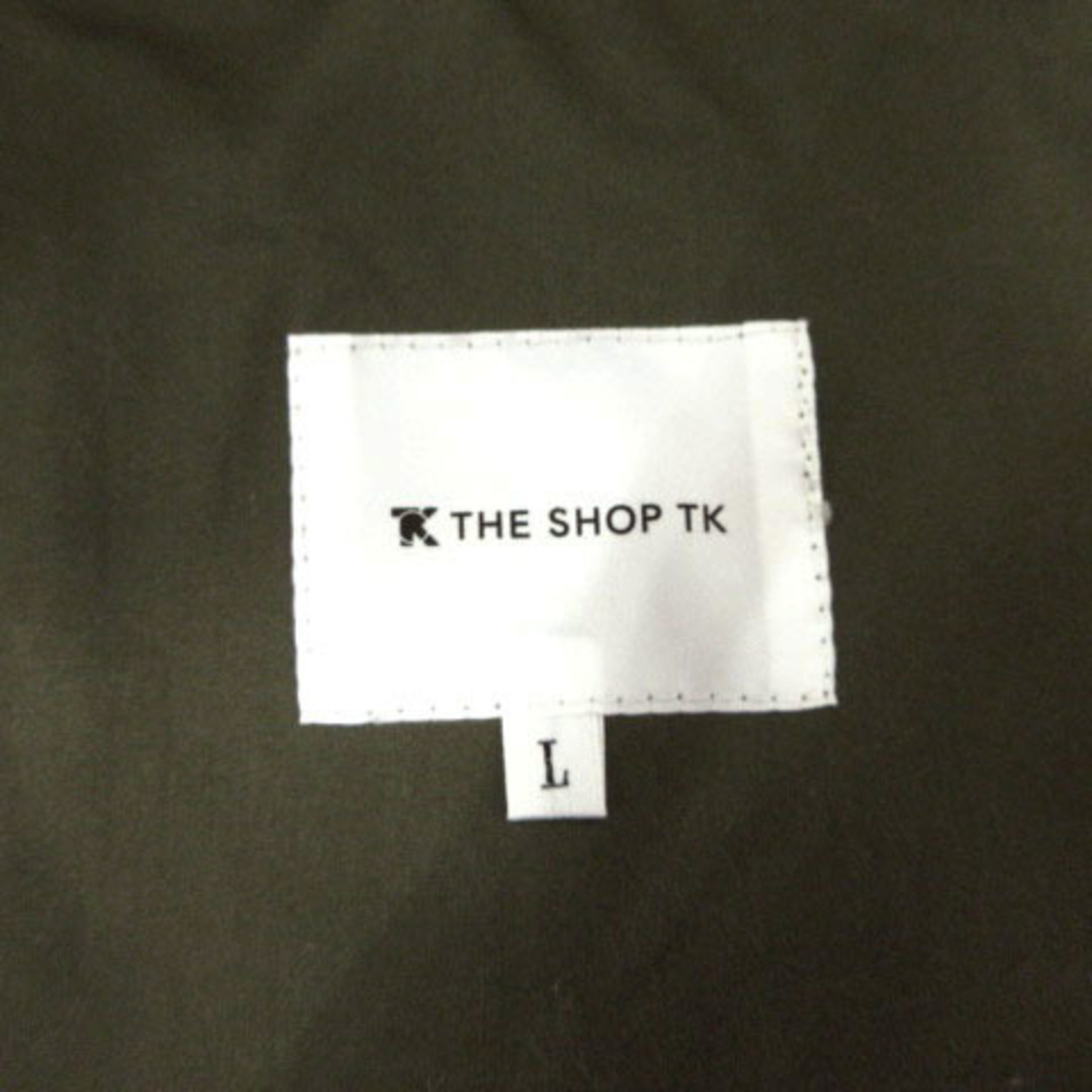 THE SHOP TK(ザショップティーケー)のTHE SHOP TK ジャケット ノーカラー V襟 コットン混 カーキ L メンズのジャケット/アウター(その他)の商品写真