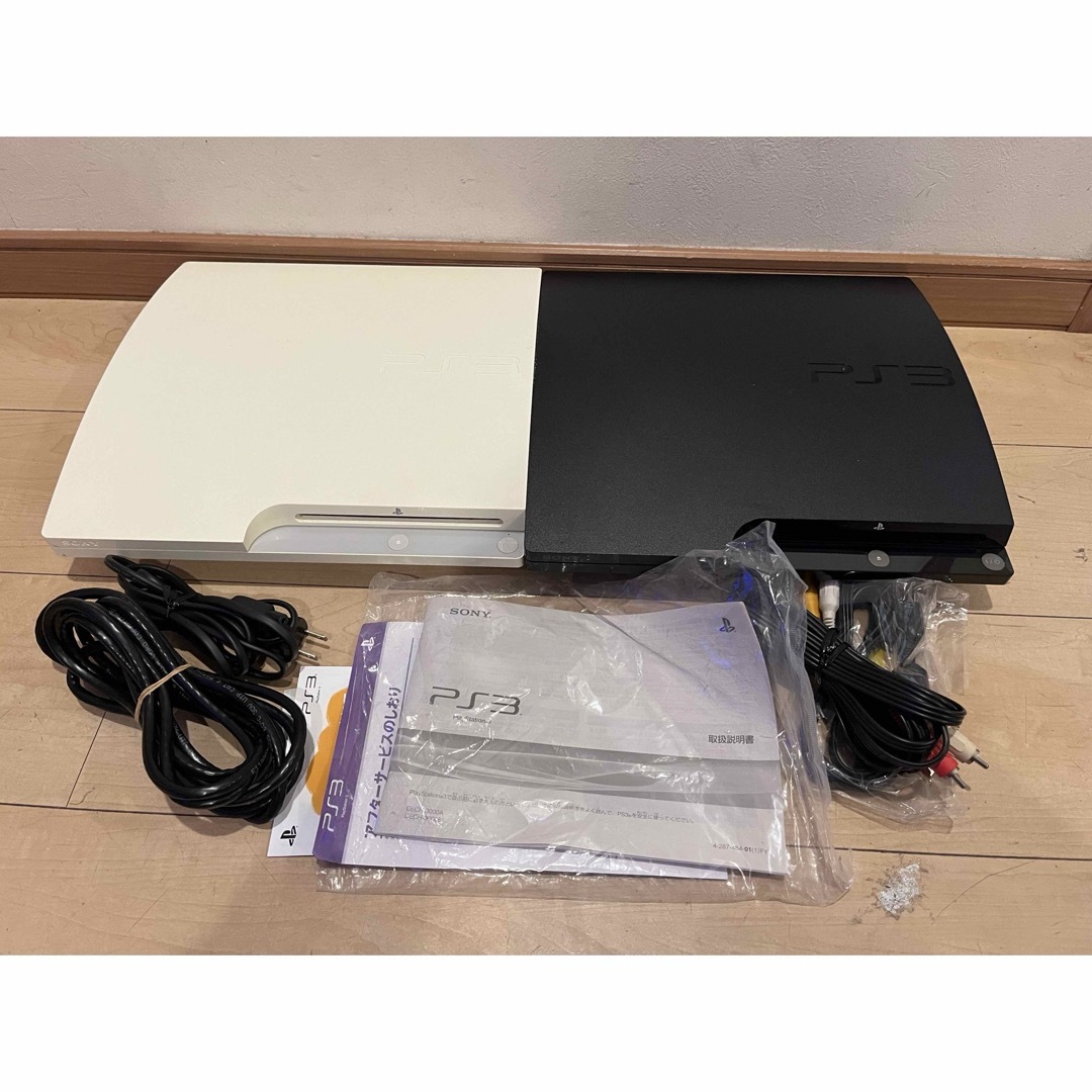 動作良好　PS3 cech2100ブラック　cech3000ホワイト　二台セットのサムネイル