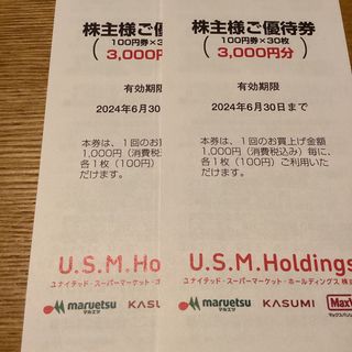 イオン(AEON)のユナイテッドスーパーマーケットホールディングス6000円(ショッピング)