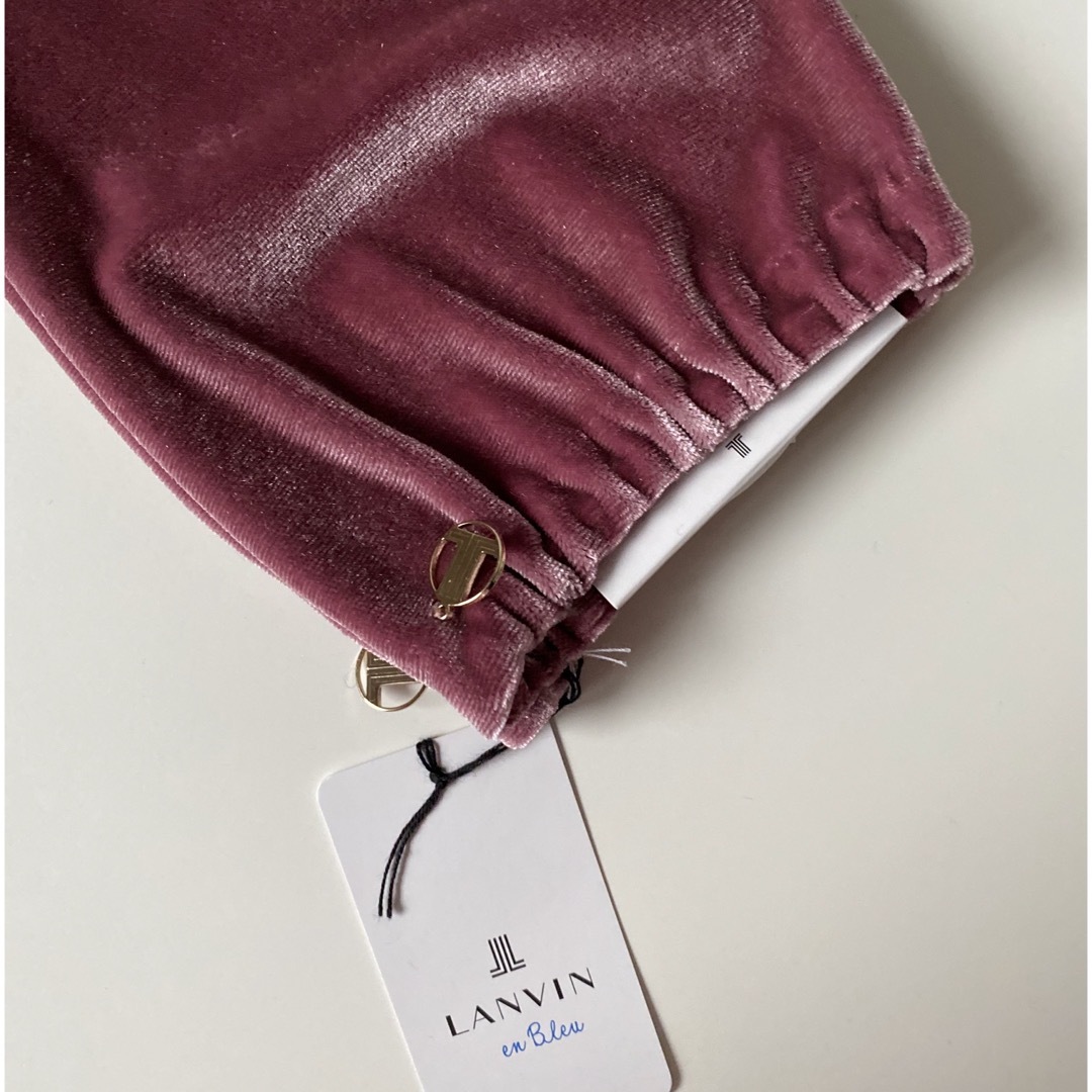 LANVIN en Bleu(ランバンオンブルー)のランバンオンブルー レディース 手袋 アームウォーマー ベロア ピンク レディースのファッション小物(手袋)の商品写真