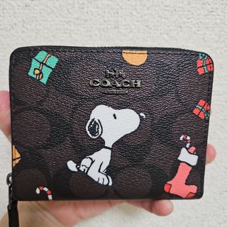 コーチ(COACH)の売り切りsale、価格相談OK‼️COACH×スヌーピー ラウンドジップミニ財布(財布)