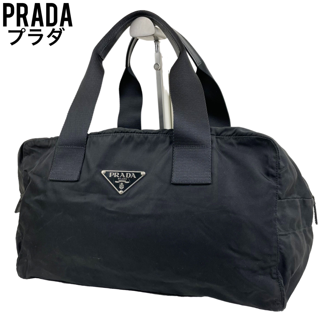 ✨良品 PRADA プラダ ミニボストンバッグ ブラック 黒 旅行 トラベル ✨良品 PRADA プラダ ミニボストンバッグ ブラック 黒 旅行 トラベル