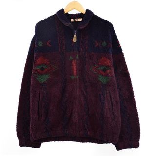 ウールリッチ(WOOLRICH)の古着 90年代 ウールリッチ WOOLRICH 総柄 ネイティブ柄 フリースジャケット USA製 メンズL ヴィンテージ /eaa379843(その他)