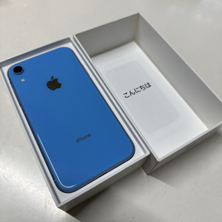 アップル(Apple)のiPhone XR Blue 64 GB SIMフリーUsedコンディション良好(スマートフォン本体)