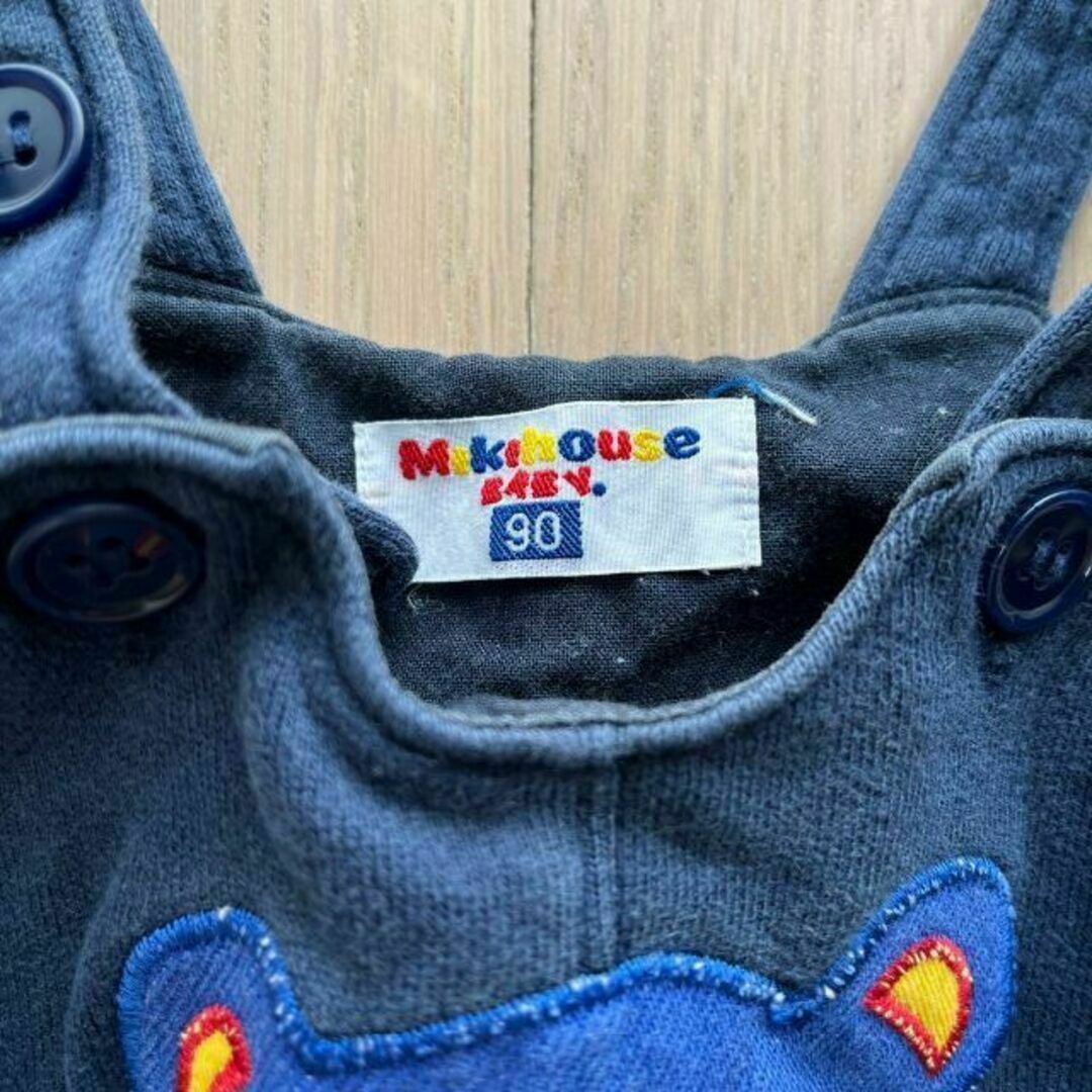 mikihouse(ミキハウス)のミキハウス 90cm サロペット ロンパース MIKIHOUSE 長さ調整できる キッズ/ベビー/マタニティのベビー服(~85cm)(ロンパース)の商品写真