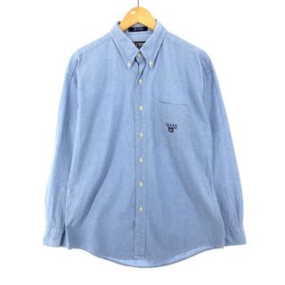 ラルフローレン(Ralph Lauren)の古着 90年代 ラルフローレン Ralph Lauren CHAPS チャップス ボタンダウン 長袖 シャンブレーシャツ メンズM ヴィンテージ /eaa397707(シャツ)