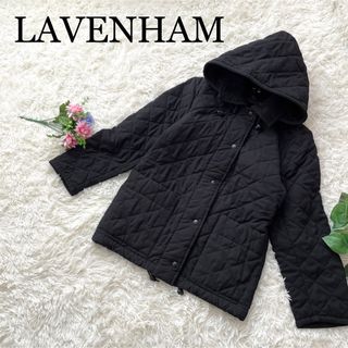 ラベンハム(LAVENHAM)の【美品】ラベンハム　キルティング　ジャケットコート　フード(その他)