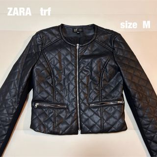 ザラ(ZARA)のZARA ザラ trf  ジャケット レザー ライダース オシャレ 動きやすい(ライダースジャケット)